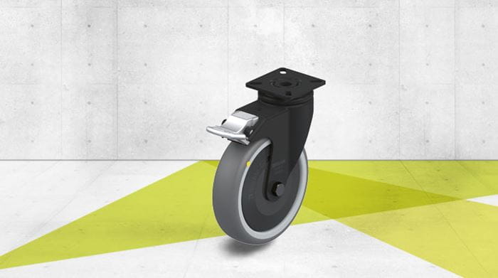Zestaw kołowy skrętny aparaturowy do sprzętu sportowego