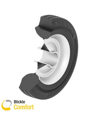 Dwuskładnikowa pełna guma „Blickle Comfort”